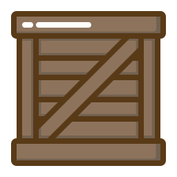 caixa de madeira Ícone