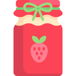 Strawberry jam icon