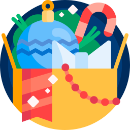 Christmas decorations icon