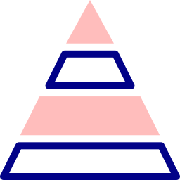 grafico a piramide icona