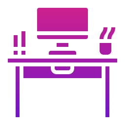 Office desk icon