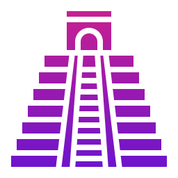 pirámide de chichén itzá icono