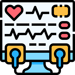 monitor ecg Ícone