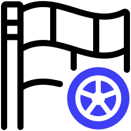 bandera de carrera icono