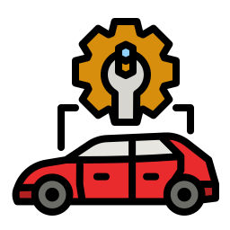 servicio de auto icono