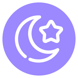 Moon and stars icon