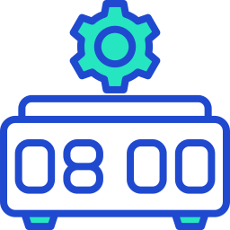 Digital alarm clock icon