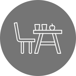 Camping table icon