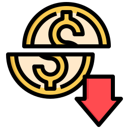 kosten reduzieren icon