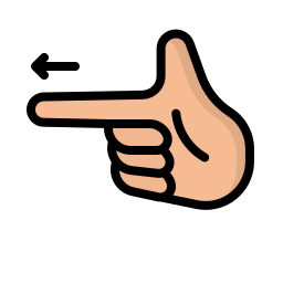 Pointing hand icon