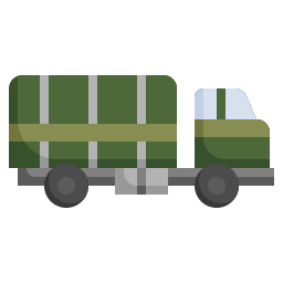 militaire vrachtwagen icoon