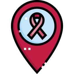 Pink ribbon icon