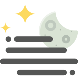 Foggy night icon