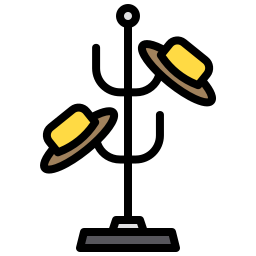 colgador de sombreros icono