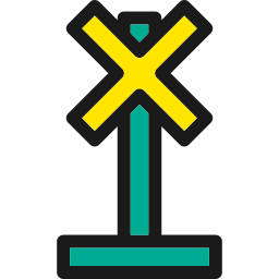 Level crossing icon