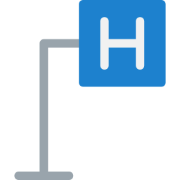 Hospital sign icon