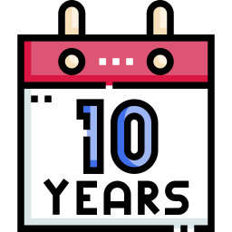 10 years icon
