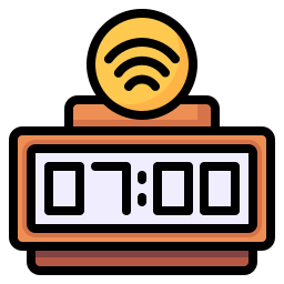 Digital alarm clock icon