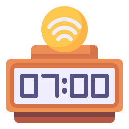 Digital alarm clock icon