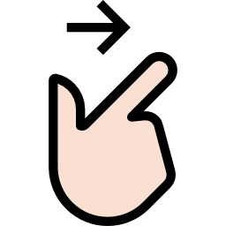 오른쪽으로 스 와이프 icon