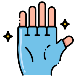 guantes sin dedos icono