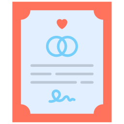 certificado de matrimonio icono