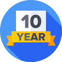 10 years icon