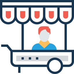 Shopping stand icon