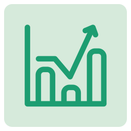 grafico di crescita icona