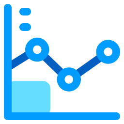 gráfico de líneas icono