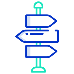 panneau de direction Icône