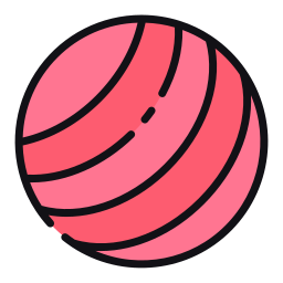 pelota de ejercicio icono