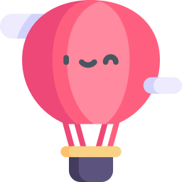 Hot air balloon icon