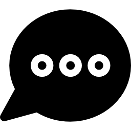 bulle de dialogue avec points de suspension Icône
