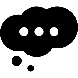 cloud tekstballon met weglatingstekens icoon