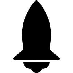 posición vertical del cohete icono