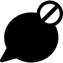 blokkeer tekstballon icoon