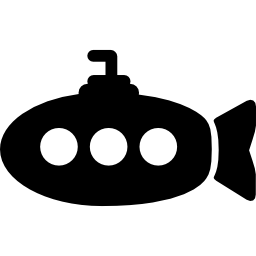 vista lateral submarina icono