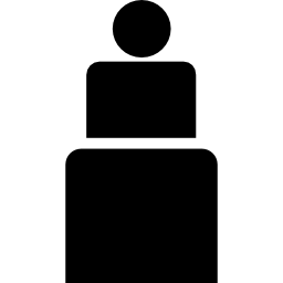 silhouette hinter rednerpult icon