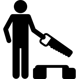 Sawing silhouette icon