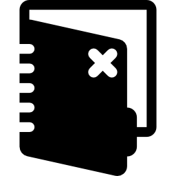 pulsante elimina cartella icona