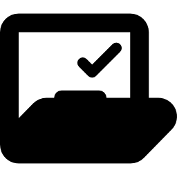 Folder with check symbol icon