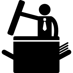 Office worker copying papers icon