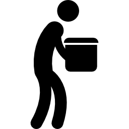 Carrying box silhouette icon