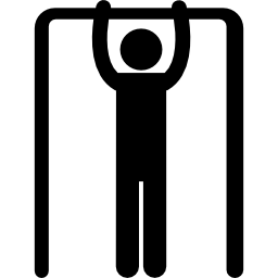 Pulling up training silhouette icon