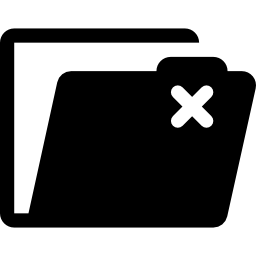 pulsante elimina cartella icona
