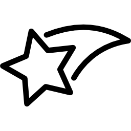 Christmas shooting star icon