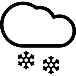 Snowing sky icon