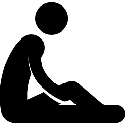 Stretching silhouette icon