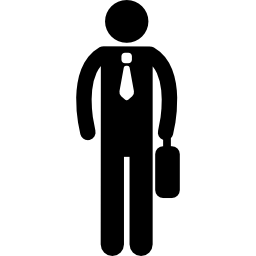 silhouette de travailleur de bureau Icône